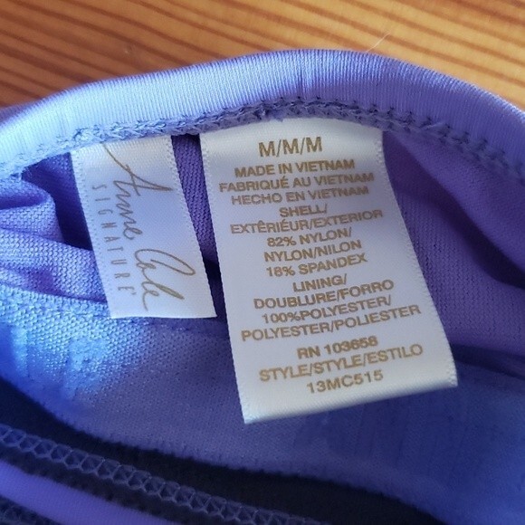 Swim cover-up Size M. Like New. Grey and light Purple.Has a Built in Bra. - Picture 3 of 3